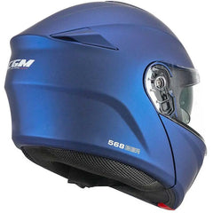 CGM 568A BER MONO Moto Modulari Caschi Blu Satinato 