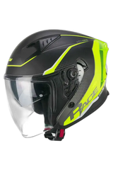 CGM 127G DEEP RACE Motociclo Jet Caschi Grafite Giallo fluo opaco 