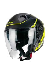 CGM 127G DEEP RACE Motociclo Jet Caschi Grafite Giallo fluo opaco 