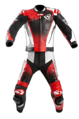 MUGENRACE MNR-2402 SIDEGUN 2 pezzi Tuta pelle Nero Bianco Rosso 