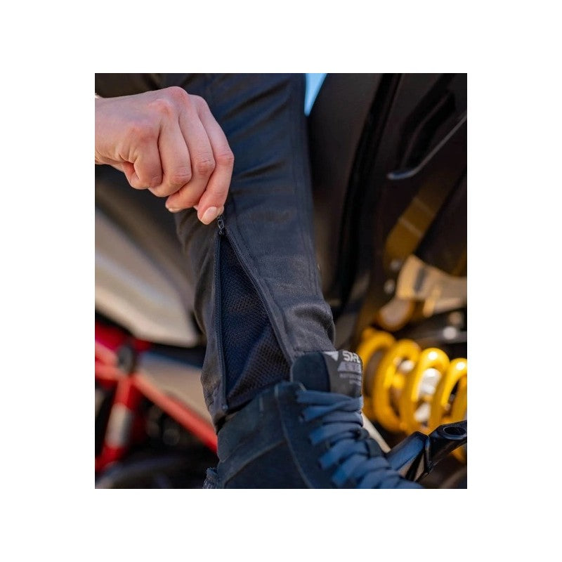 SHIMA NOX 2.0 WAX JEANS DE MOTO MUJER LARGO NEGRO 