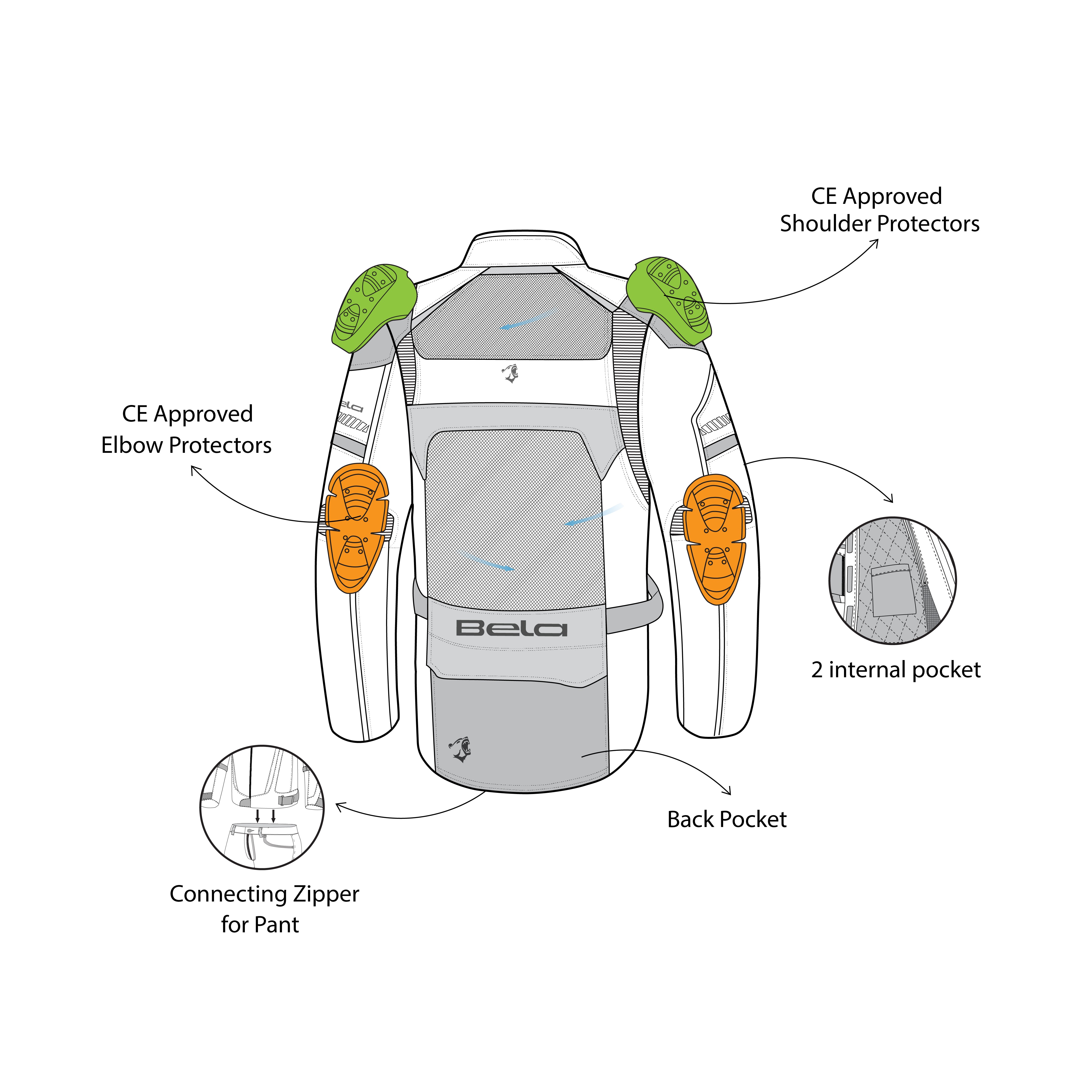 BELA ONSAKER GIACCA TOURING UOMO GRIGIO NERO 