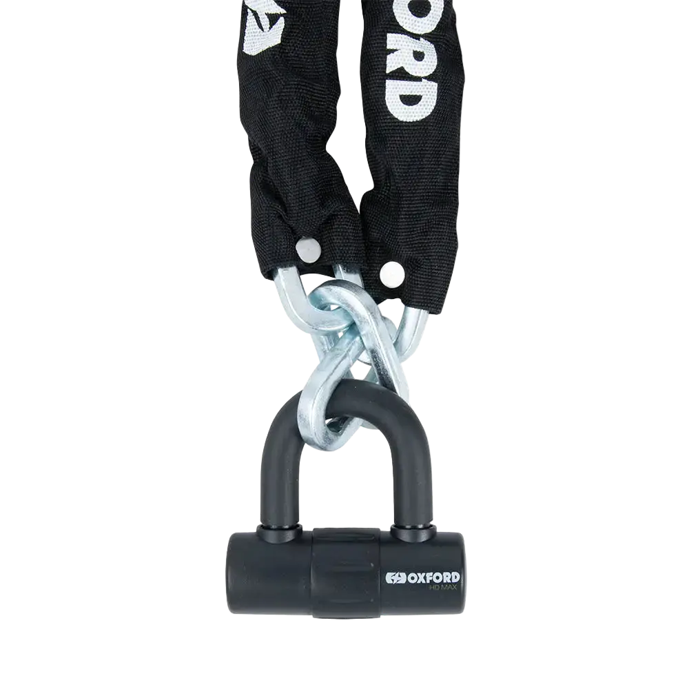 Oxford HD Max 12 mm x 1,2 M Lucchetto A Catena Nero 