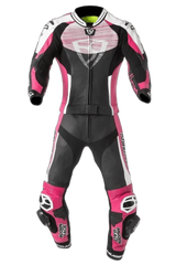 MUGENRACE MNR-2108 CIRA-SR Due Tuta pelle donna Rosa Bianco 