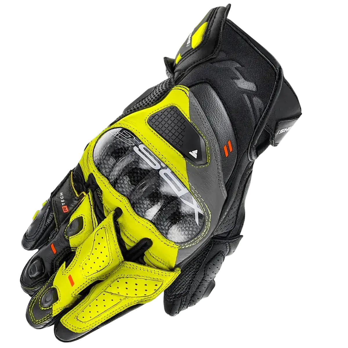 SHIMA XRS-3 GUANTI CORTI DA CORSA UOMO NERO GIALLO FLUO 