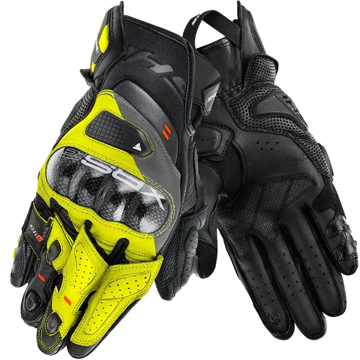 SHIMA XRS-3 GUANTI CORTI DA CORSA UOMO NERO GIALLO FLUO 