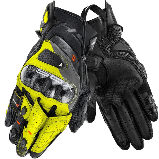 SHIMA XRS-3 GUANTI CORTI DA CORSA UOMO NERO GIALLO FLUO 