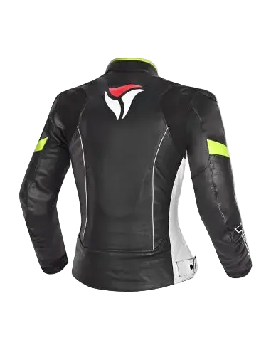 R-TECH TOM RIDER GIACCA IN PELLE DONNA NERO/BIANCO/GIALLO – Yamoto.it