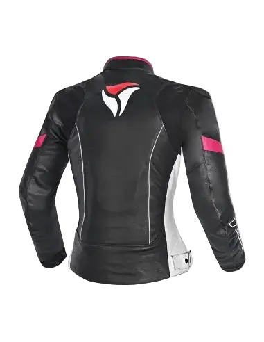 R-TECH TOM RIDER GIACCA IN PELLE DONNA NERO/BIANCO/FUCSIA – Yamoto.it