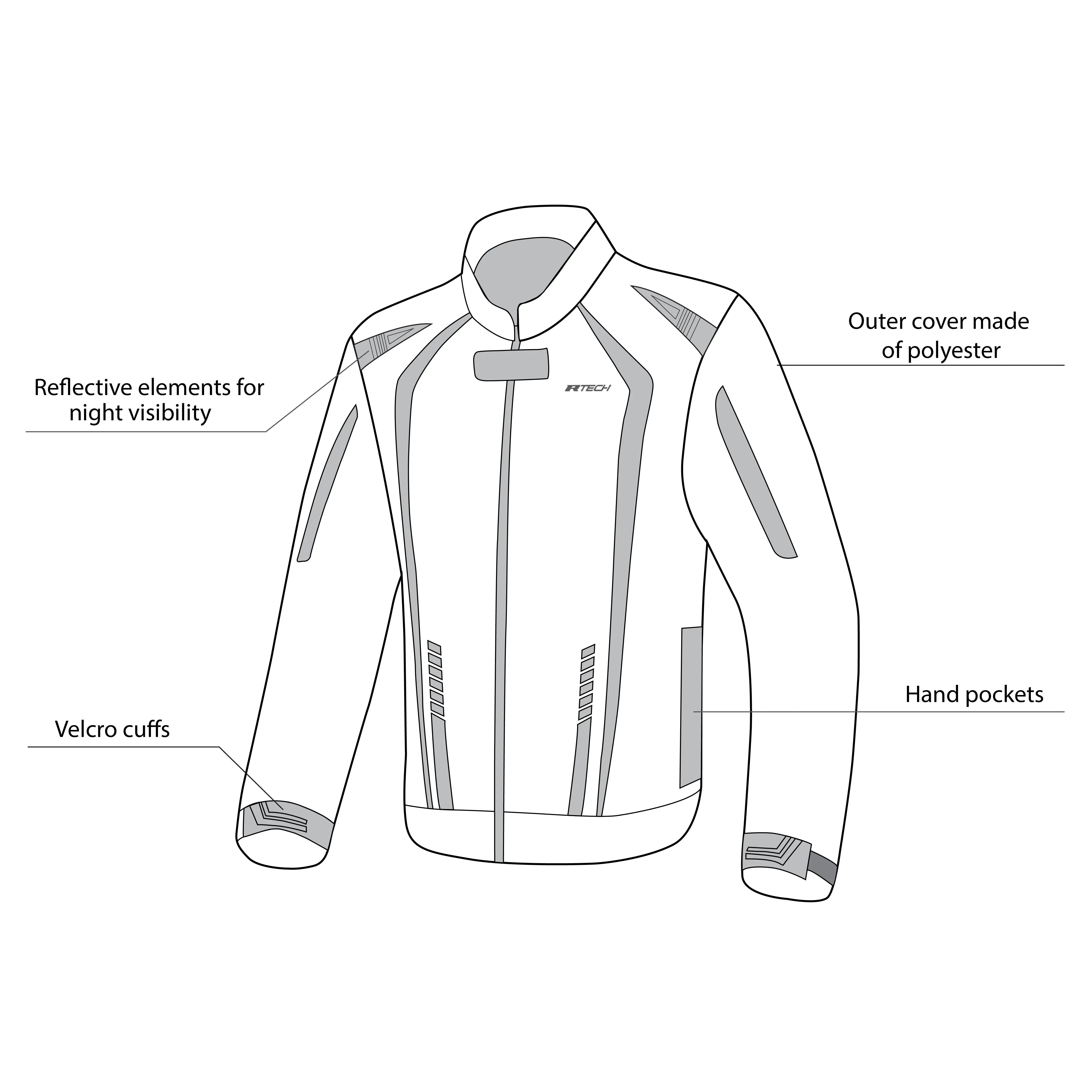 R-Tech Marshal Giallo Giacche Moto Tessile description 