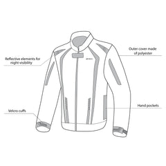 R-Tech Marshal Giallo Giacche Moto Tessile description 