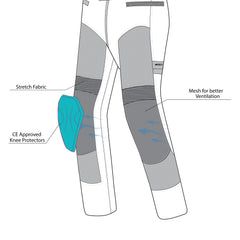 R-TECH SPIRAL PANTALONE ESTIVO- NERO/GHIACCIO description 2