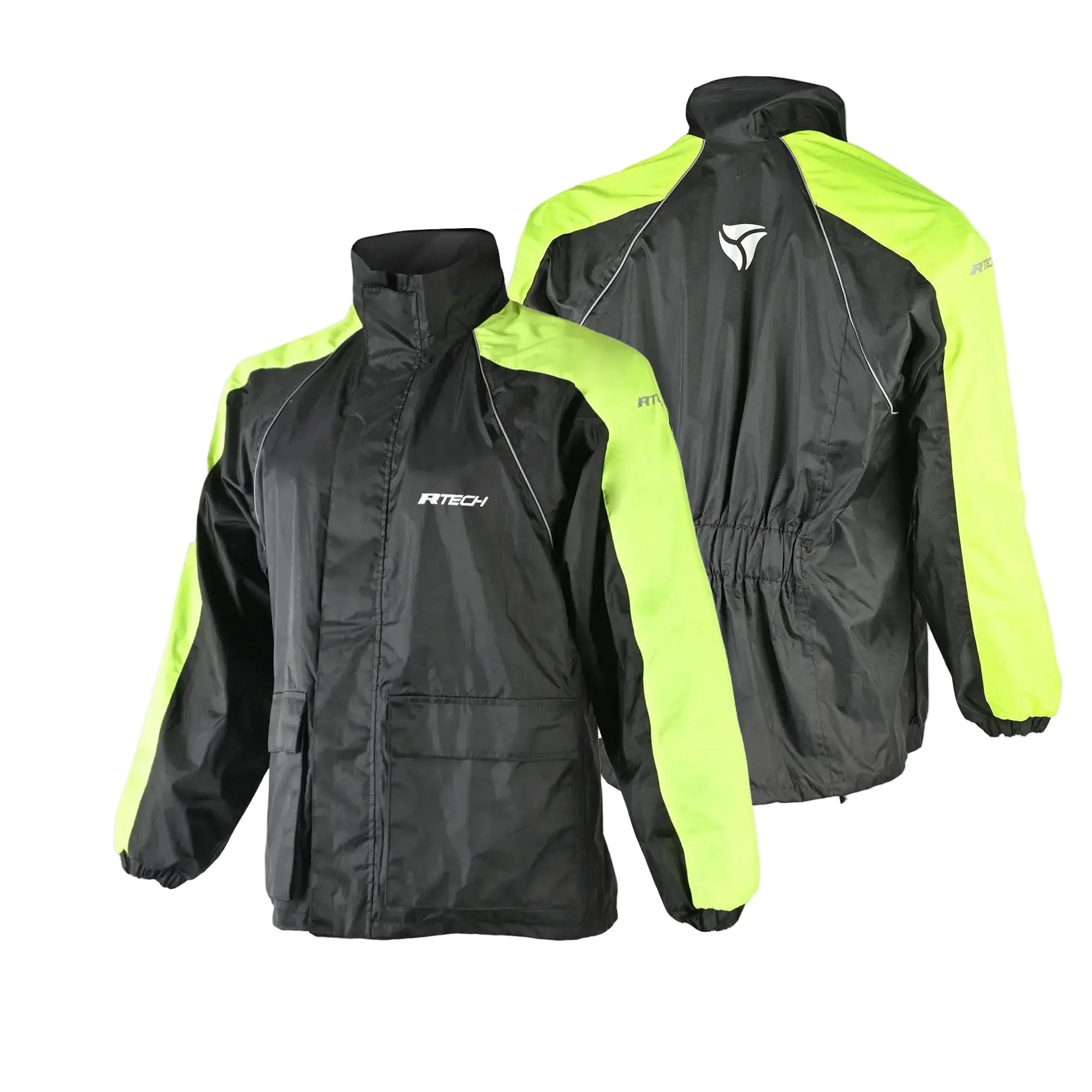 R-tech Tracker Giacca Antipioggia Impermeabile Nero/Flu 