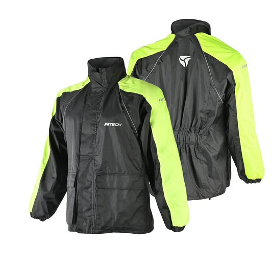 R-tech Tracker Giacca Antipioggia Impermeabile Nero/Flu 