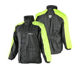 R-tech Tracker Giacca Antipioggia Impermeabile Nero/Flu 