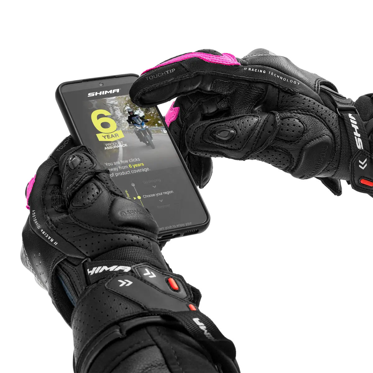 SHIMA RS-3 GUANTES DEPORTIVOS NEGRO MUJER ROSA 