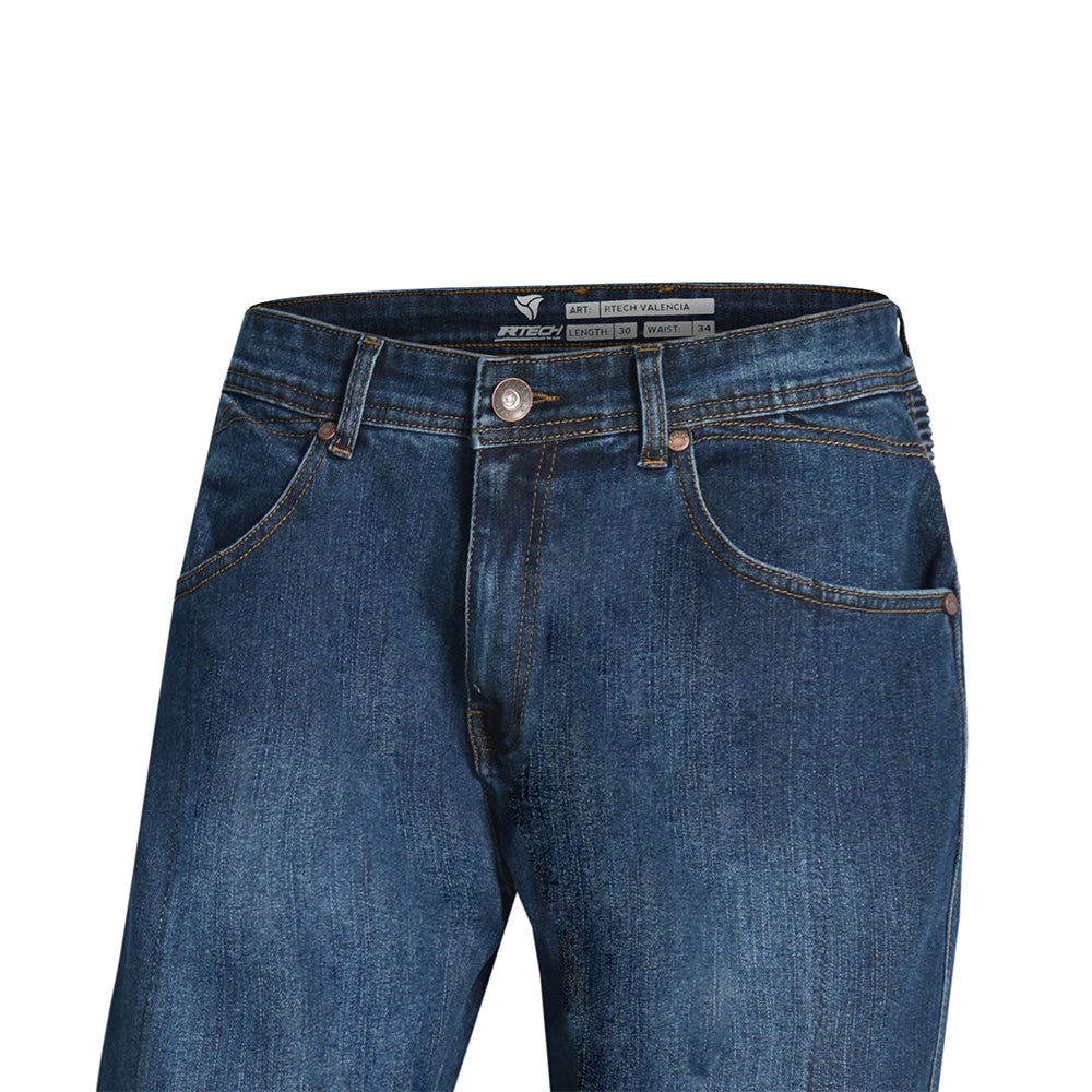 R-TECH VALENCIA UOMO DI MOTO JEANS BLU 