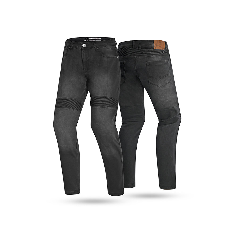 R-TECH VALENCIA JEANS DI MOTO UOMO NERO 