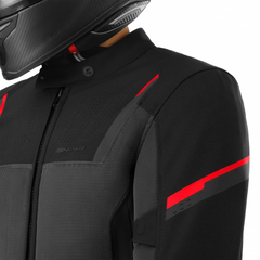 SHIMA RUSH 3.0 CHAQUETA DE MOTO HOMBRE GRIS/ROJO 