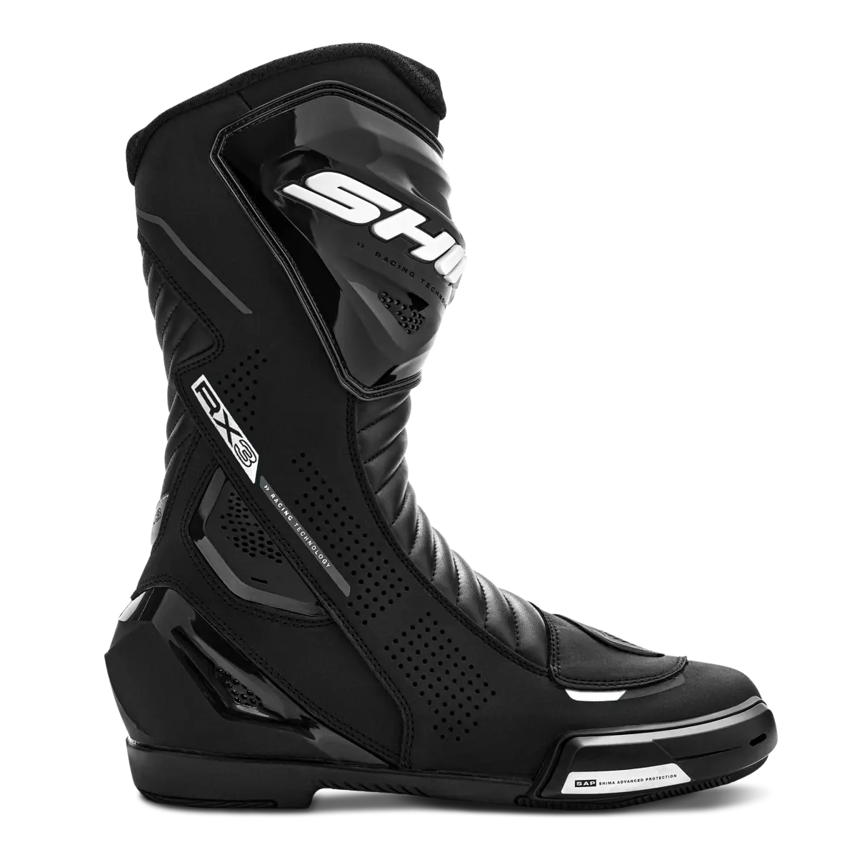 SHIMA RX-3 RACING MUJER NEGRO BLANCO 