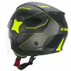 CGM 169G LI SPORT Caschi Jet Grafite Giallo fluo satinato
