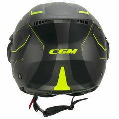 CGM 169G LI SPORT Caschi Jet Grafite Giallo fluo satinato