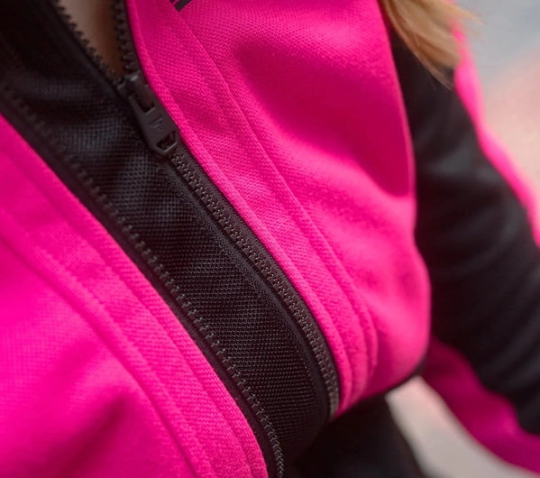 SHIMA Daybreaker Signore Felpa cappuccio zip Nero Rosa 