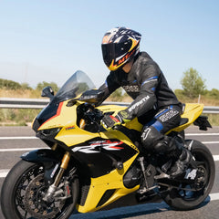 Shua Infinity Nero Blu 1PC Tute da Moto in Pelle Uomo shoot 2