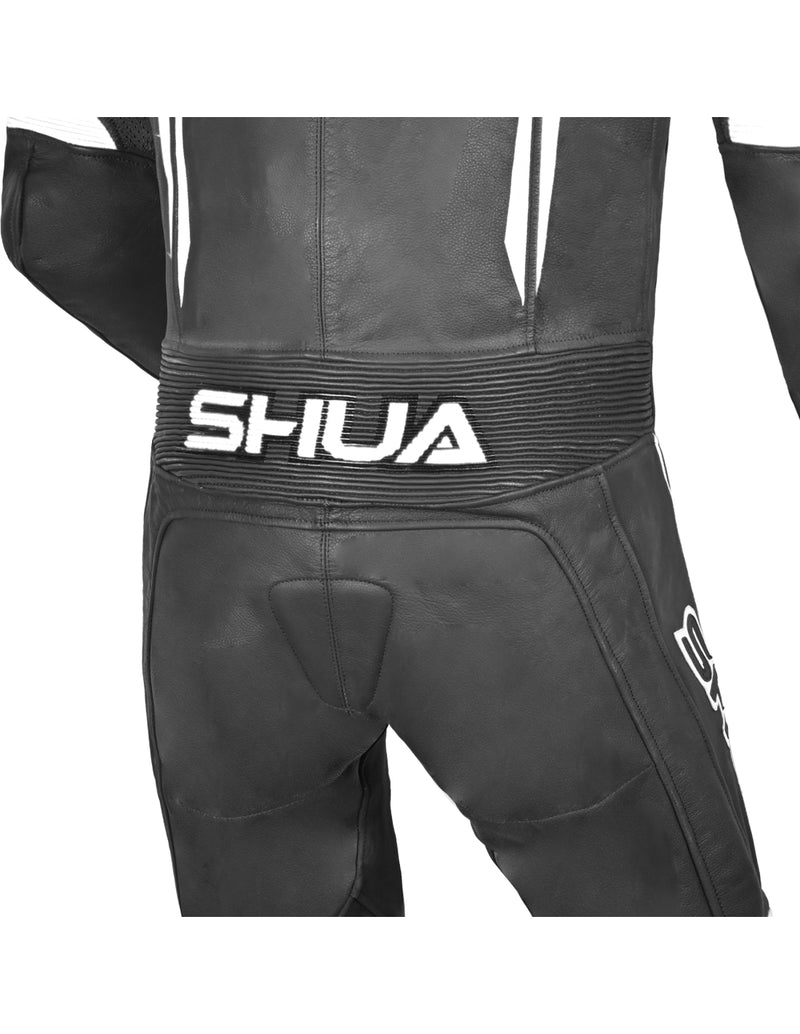 Shua Infinity Nero Bianco 1PC Tute da Moto in Pelle Uomo SOLO ONLINE