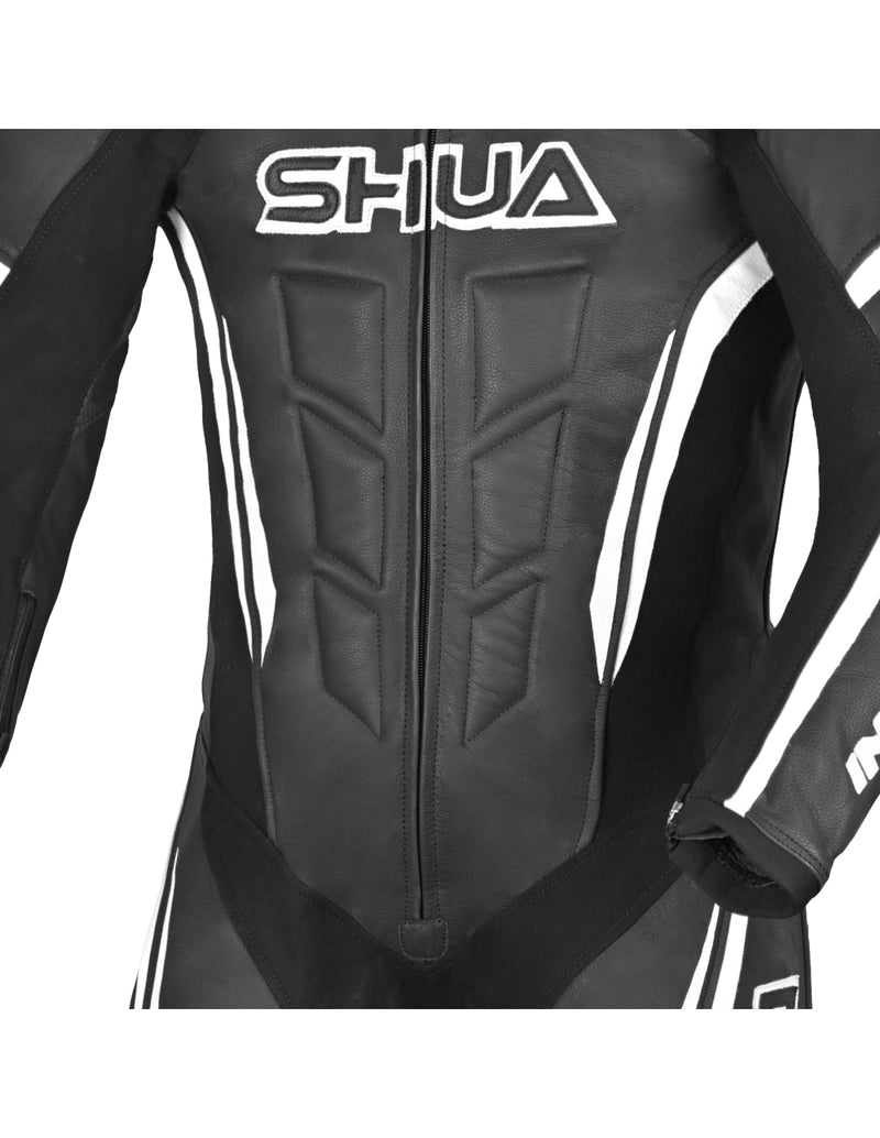 Shua Infinity Nero Bianco 1PC Tute da Moto in Pelle Uomo SOLO ONLINE