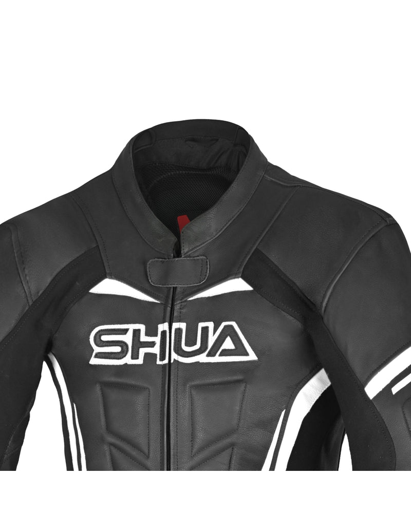 Shua Infinity Nero Bianco 1PC Tute da Moto in Pelle Uomo SOLO ONLINE