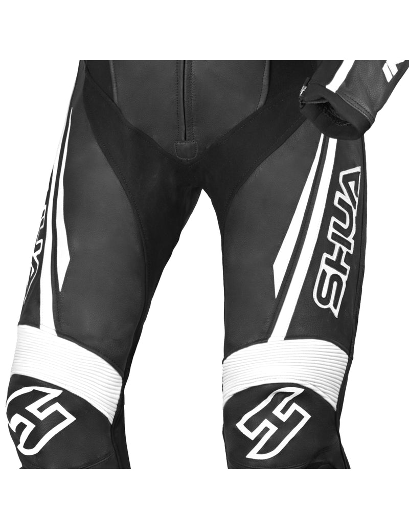 Shua Infinity Nero Bianco 1PC Tute da Moto in Pelle Uomo SOLO ONLINE