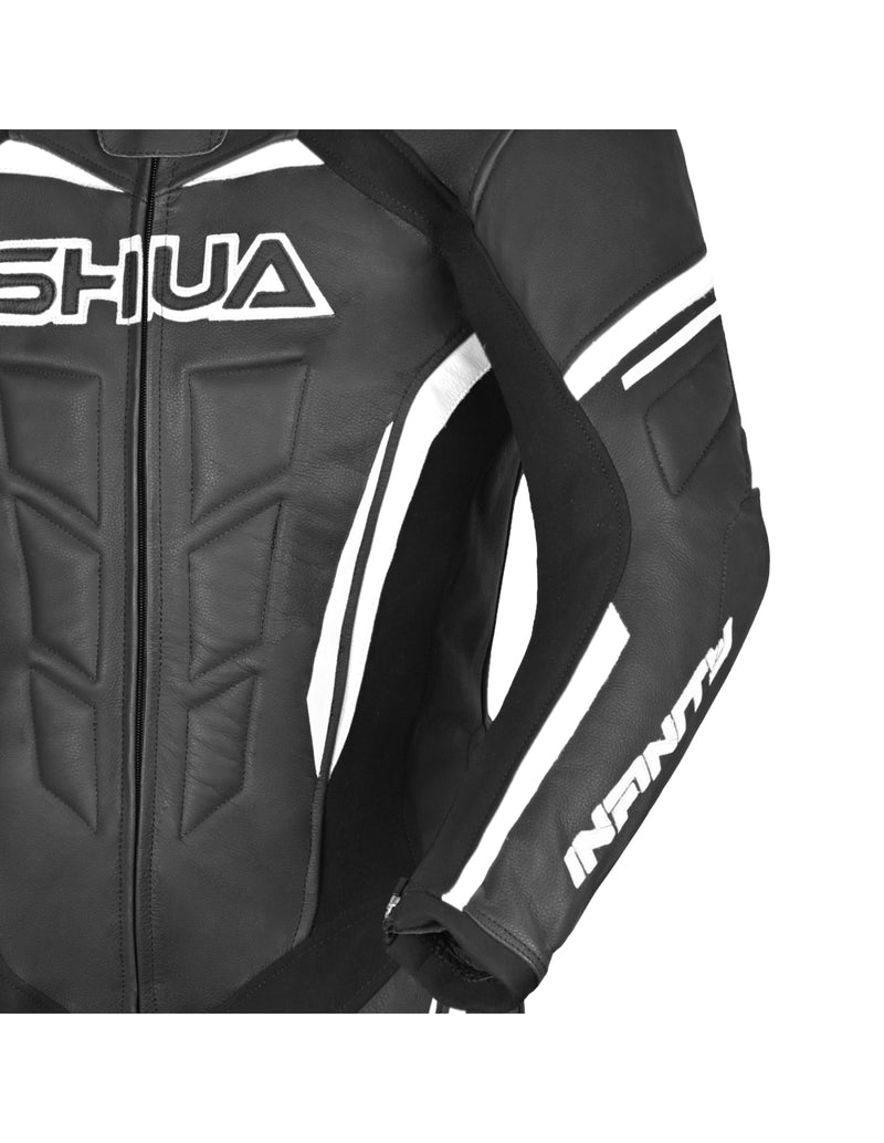 Shua Infinity Nero Bianco 1PC Tute da Moto in Pelle Uomo SOLO ONLINE