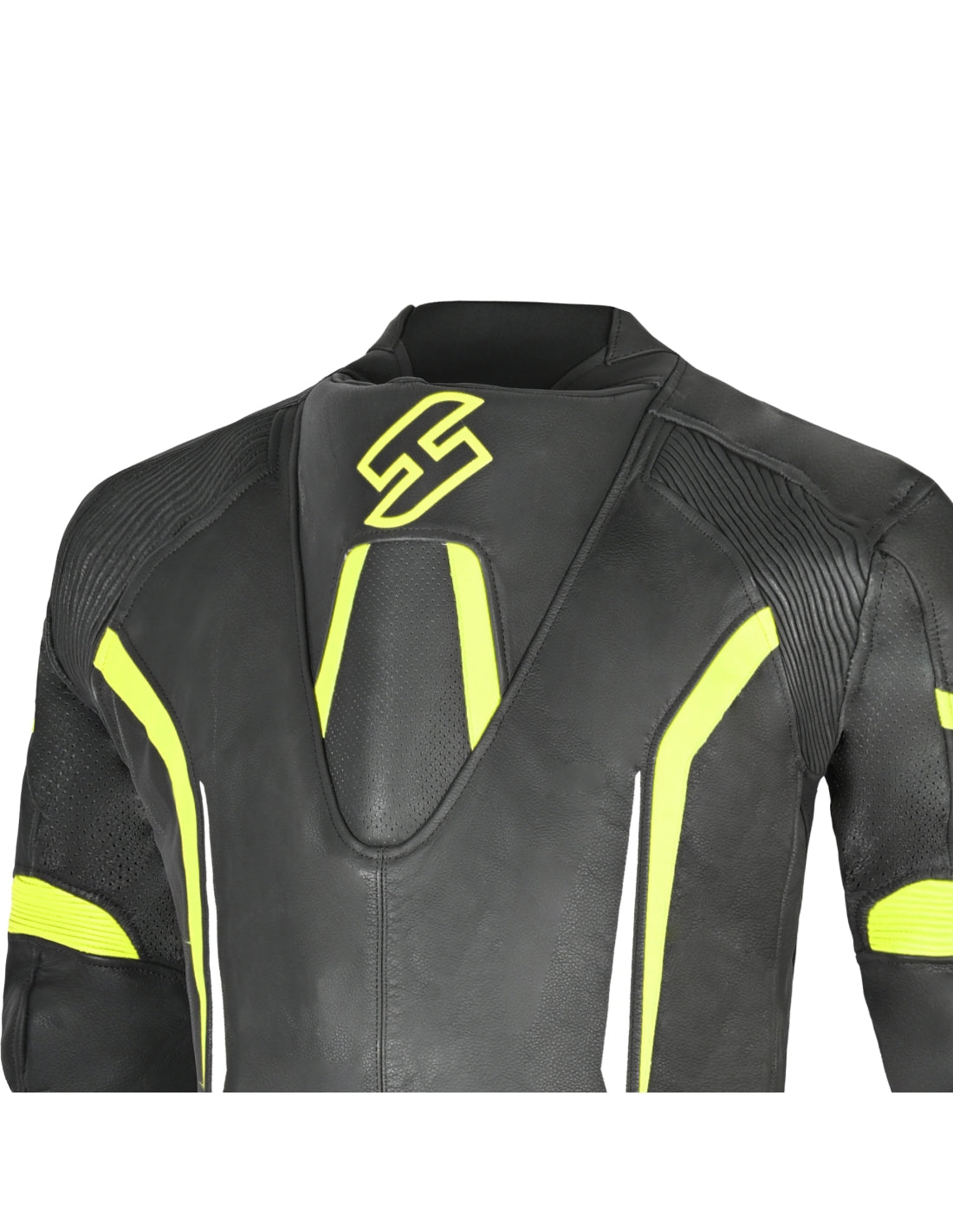 Shua Infinity Nero Giallo/Flu 1PC Tute da Moto in Pelle Uomo SOLO ONLINE