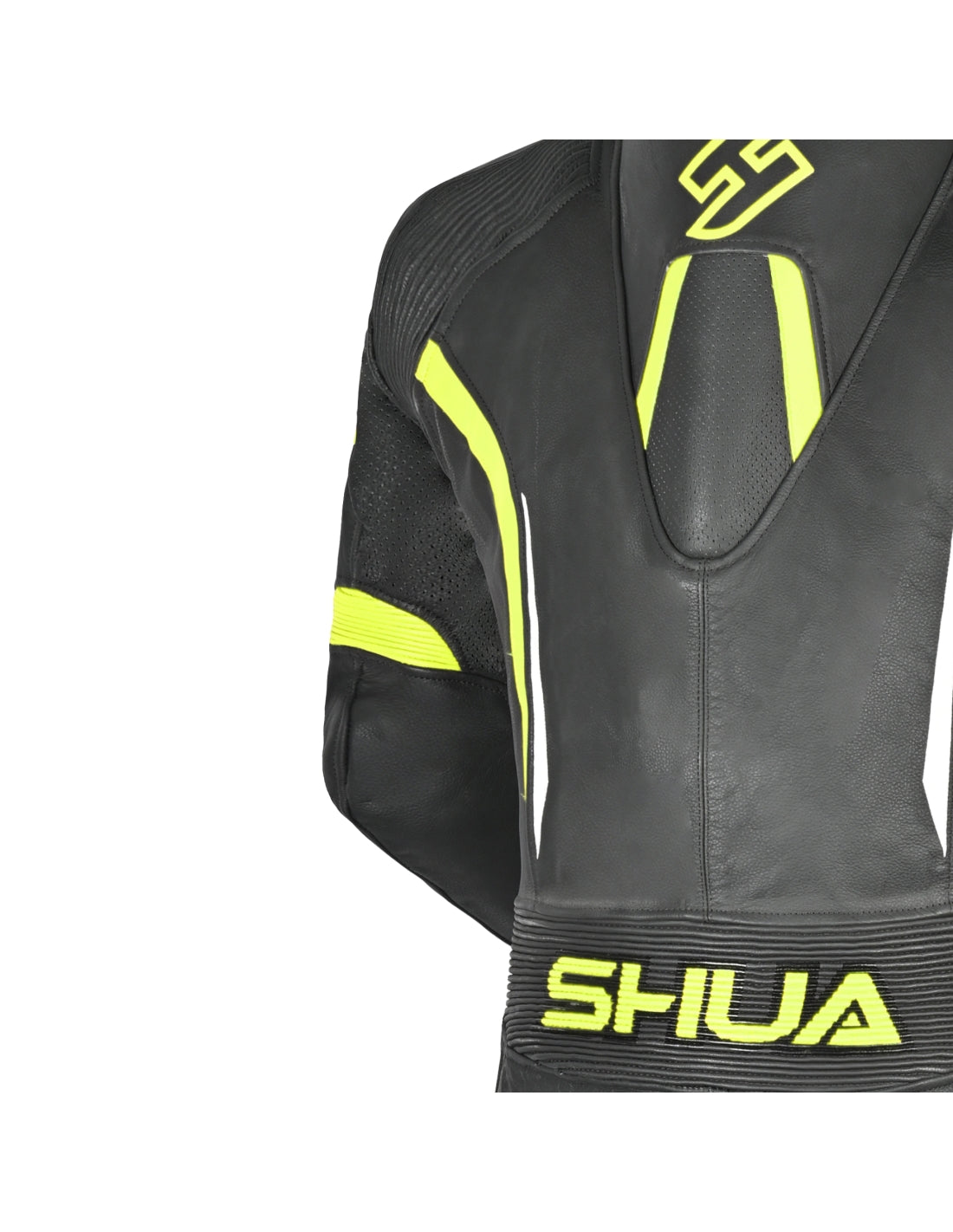 Shua Infinity Nero Giallo/Flu 1PC Tute da Moto in Pelle Uomo SOLO ONLINE