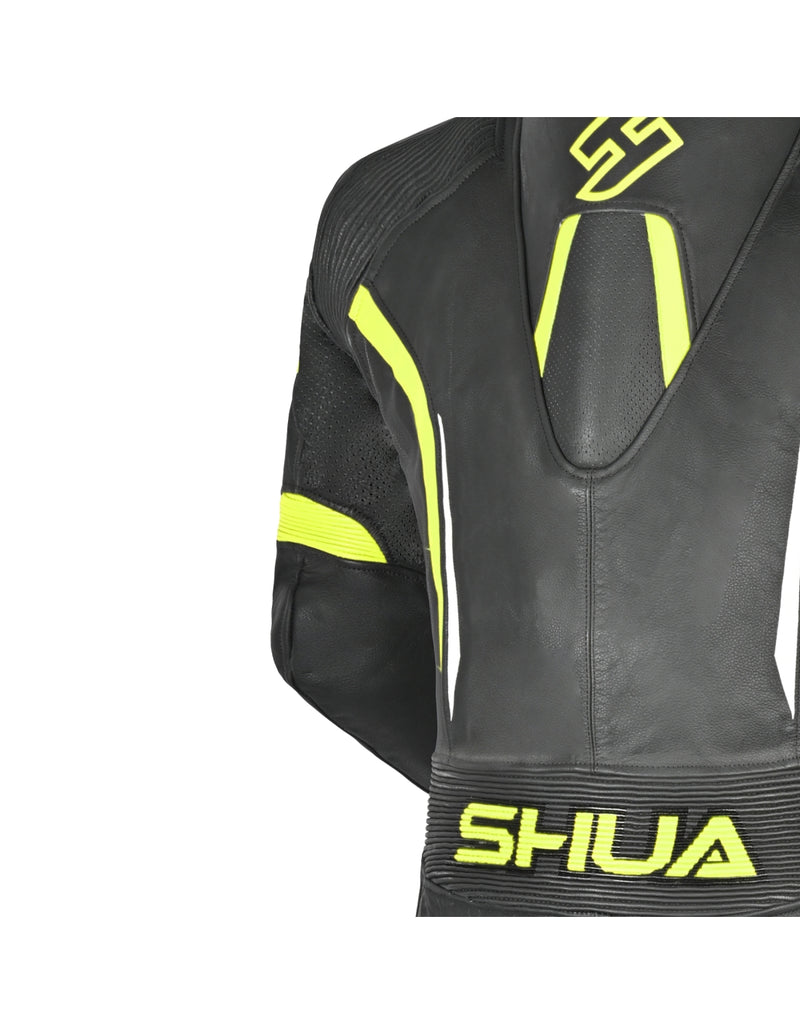 Shua Infinity Nero Giallo/Flu 1PC Tute da Moto in Pelle Uomo SOLO ONLINE