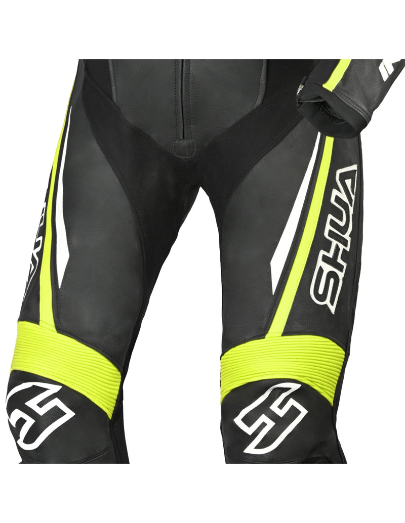 Shua Infinity Nero Giallo/Flu 1PC Tute da Moto in Pelle Uomo SOLO ONLINE