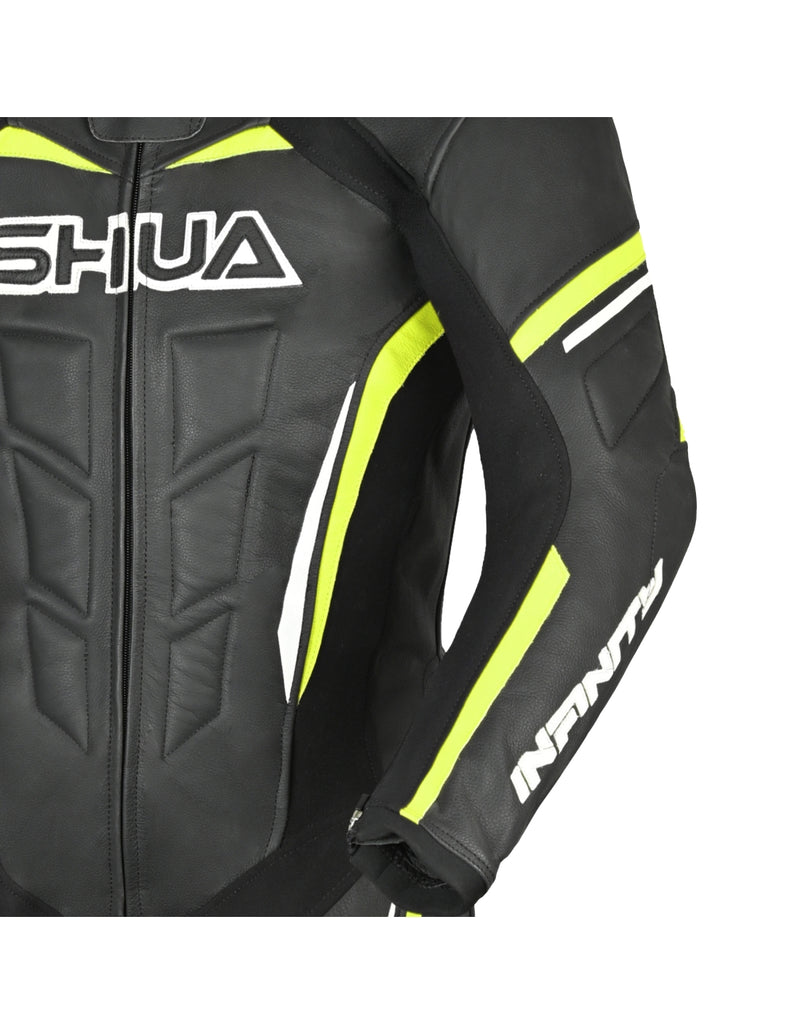 Shua Infinity Nero Giallo/Flu 1PC Tute da Moto in Pelle Uomo SOLO ONLINE