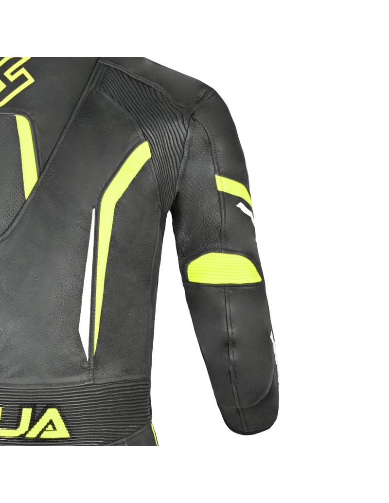 Shua Infinity Nero Giallo/Flu 1PC Tute da Moto in Pelle Uomo SOLO ONLINE