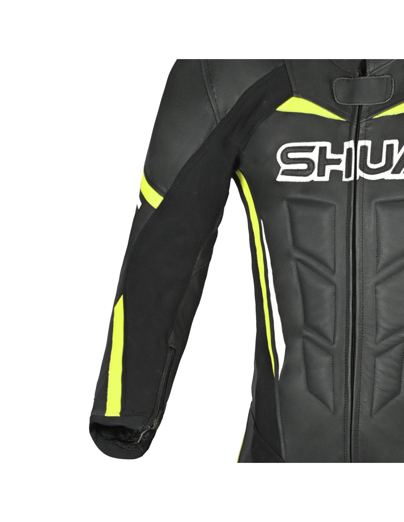 Shua Infinity Nero Giallo/Flu 1PC Tute da Moto in Pelle Uomo SOLO ONLINE