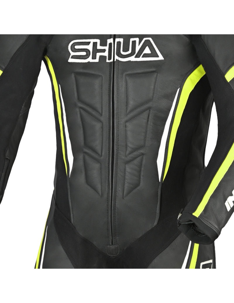 Shua Infinity Nero Giallo/Flu 1PC Tute da Moto in Pelle Uomo SOLO ONLINE