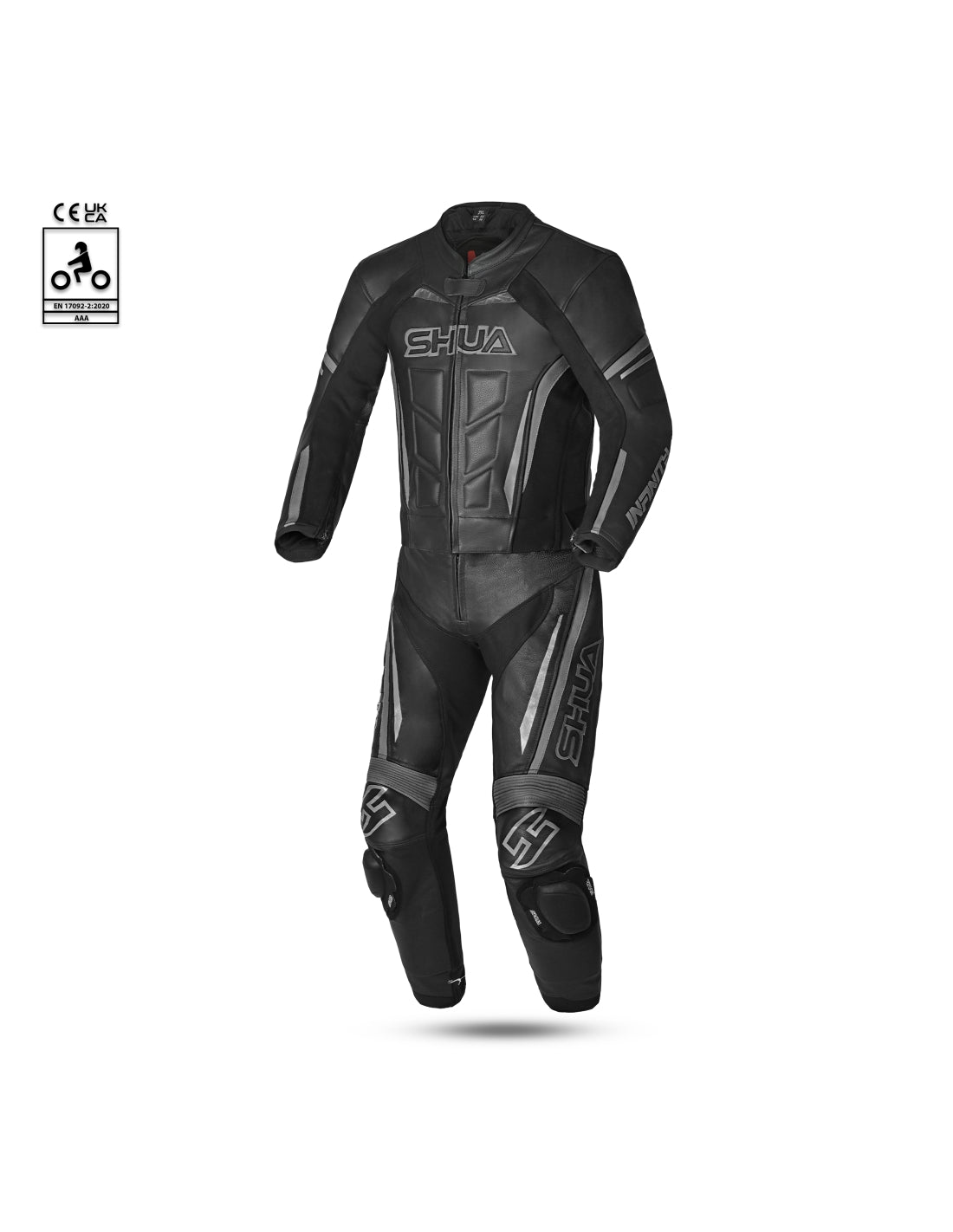 Shua Infinity Tuta Moto 2 pezzi Nero/Antracite