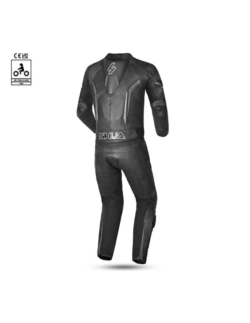 Shua Infinity Tuta Moto 2 pezzi Nero/Antracite