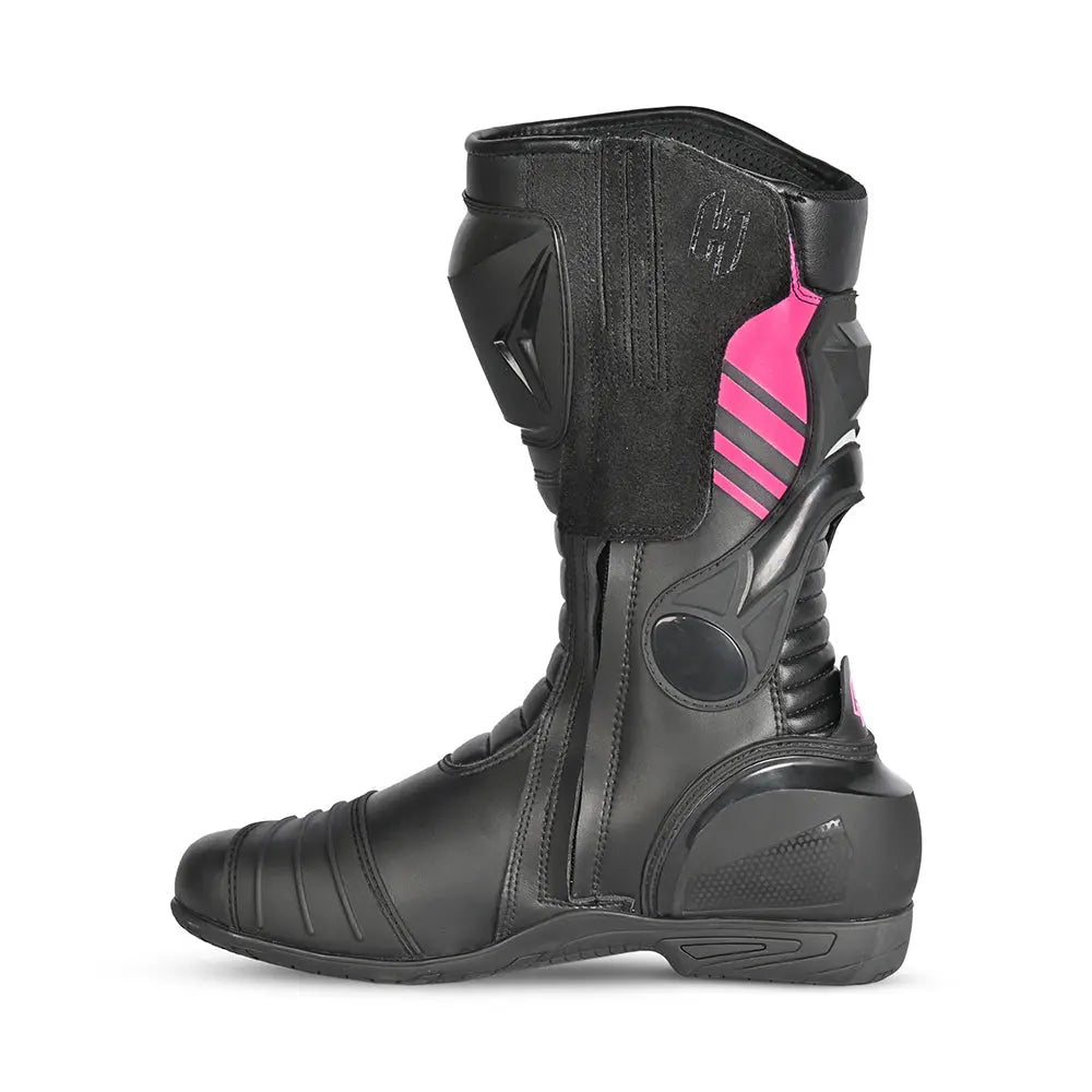 Shua  - SuperTech Stivale da moto da corsa - Nero Rosa 