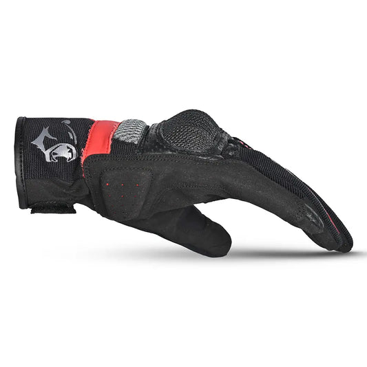 BELA - Guanto Hero Air Lady in tessuto nero/rosso/grigio side