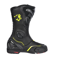 Bela Strip stivali da moto sportivo Nero/Giallo Flu 