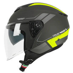 CGM 126G IPER CITY Casco jet Moto Grafito Amarillo Fluo - Yamoto.it
