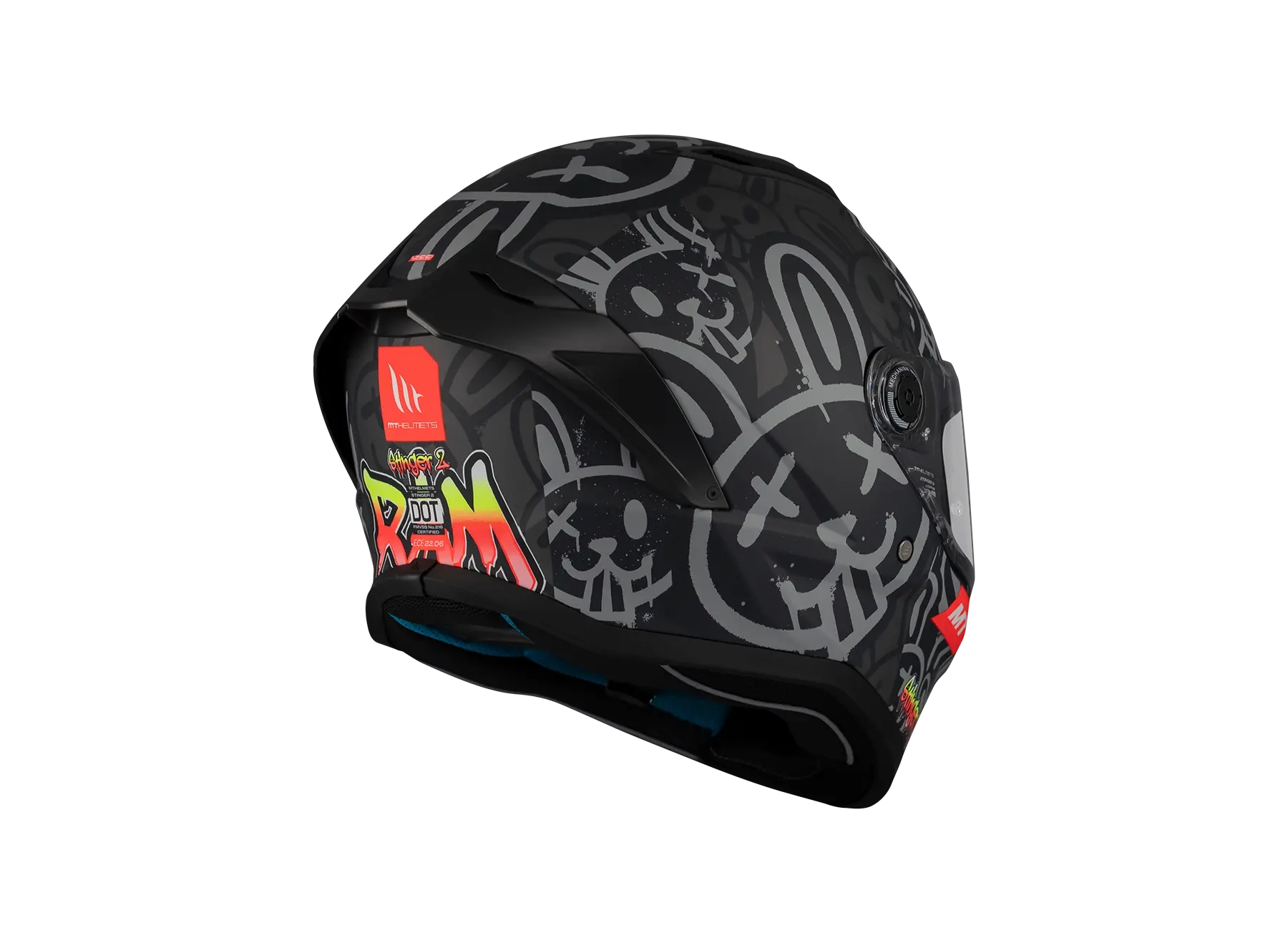 MT Stinger 2 Ram F1 Matt Moto integrale Caschi 