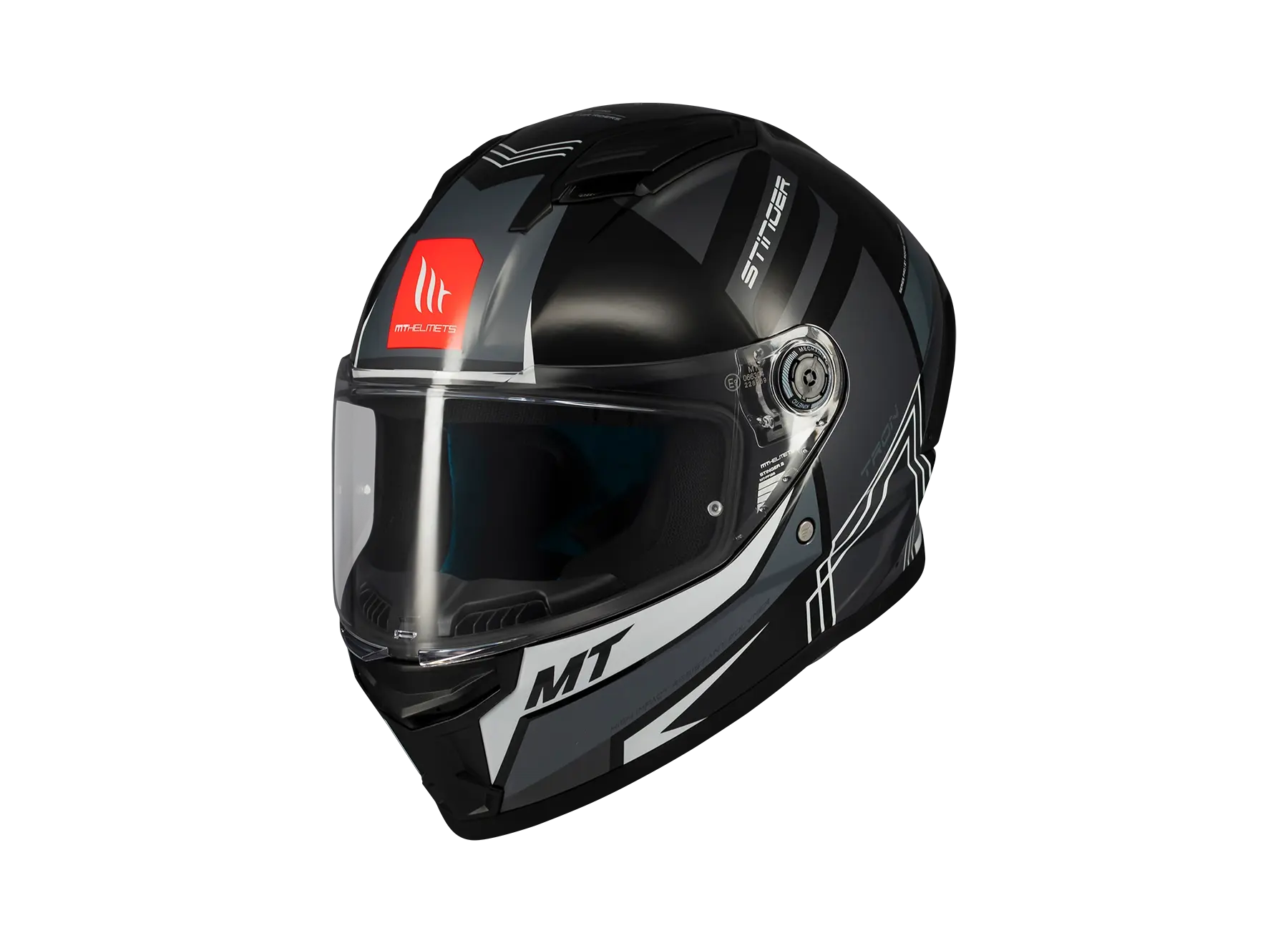 MT Stinger 2 Tron B12 Lucido Moto Integrale sportivo Caschi