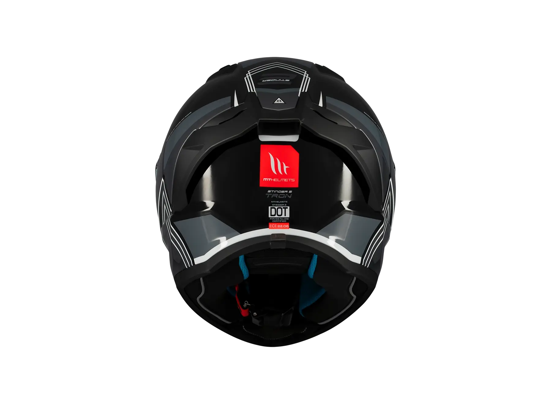MT Stinger 2 Tron B12 Lucido Moto Integrale sportivo Caschi
